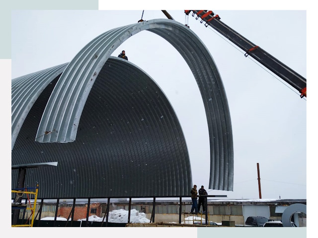 Полукруглые ангары в Пятигорске